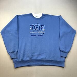 Vintage Grandma Sweatshirt Womens XL Blue Crewneck Mom Grandparent Funny 90s